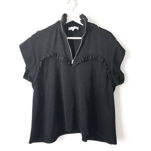 Iro black short sleeve top